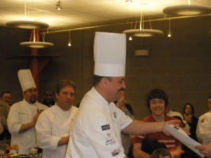 Chef John Reed Receiving a Cold Food Medal at the ACF Team Tryouts